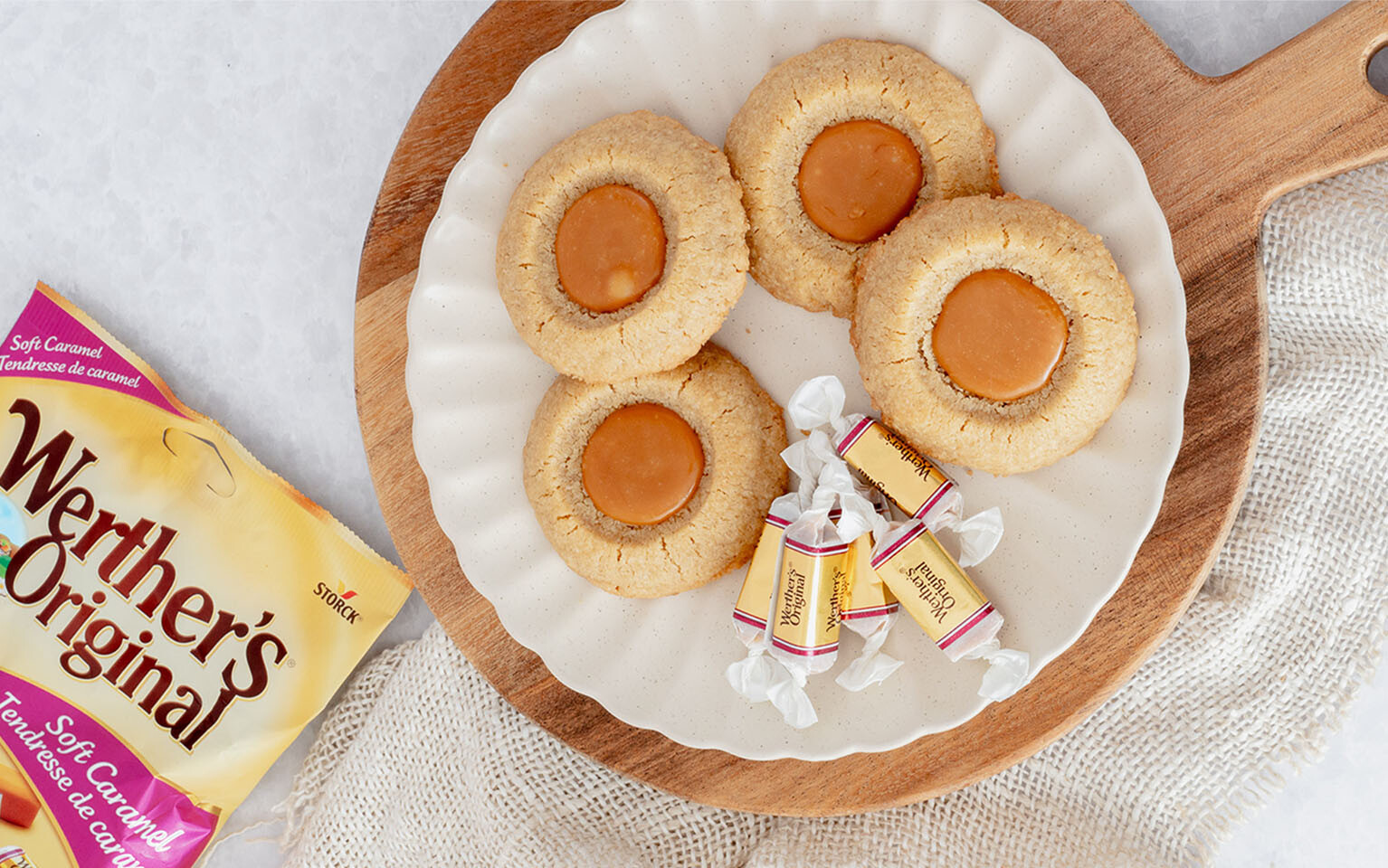 Caramel Thumbprint Koekjes